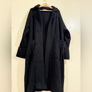 WeWoreWhat Black Ribbed Sweater